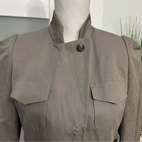 Pauw Amsterdam Military Inspired Blazer 2 = Medium Gray Quiet Luxury Minimalist - Picture 4 of 10